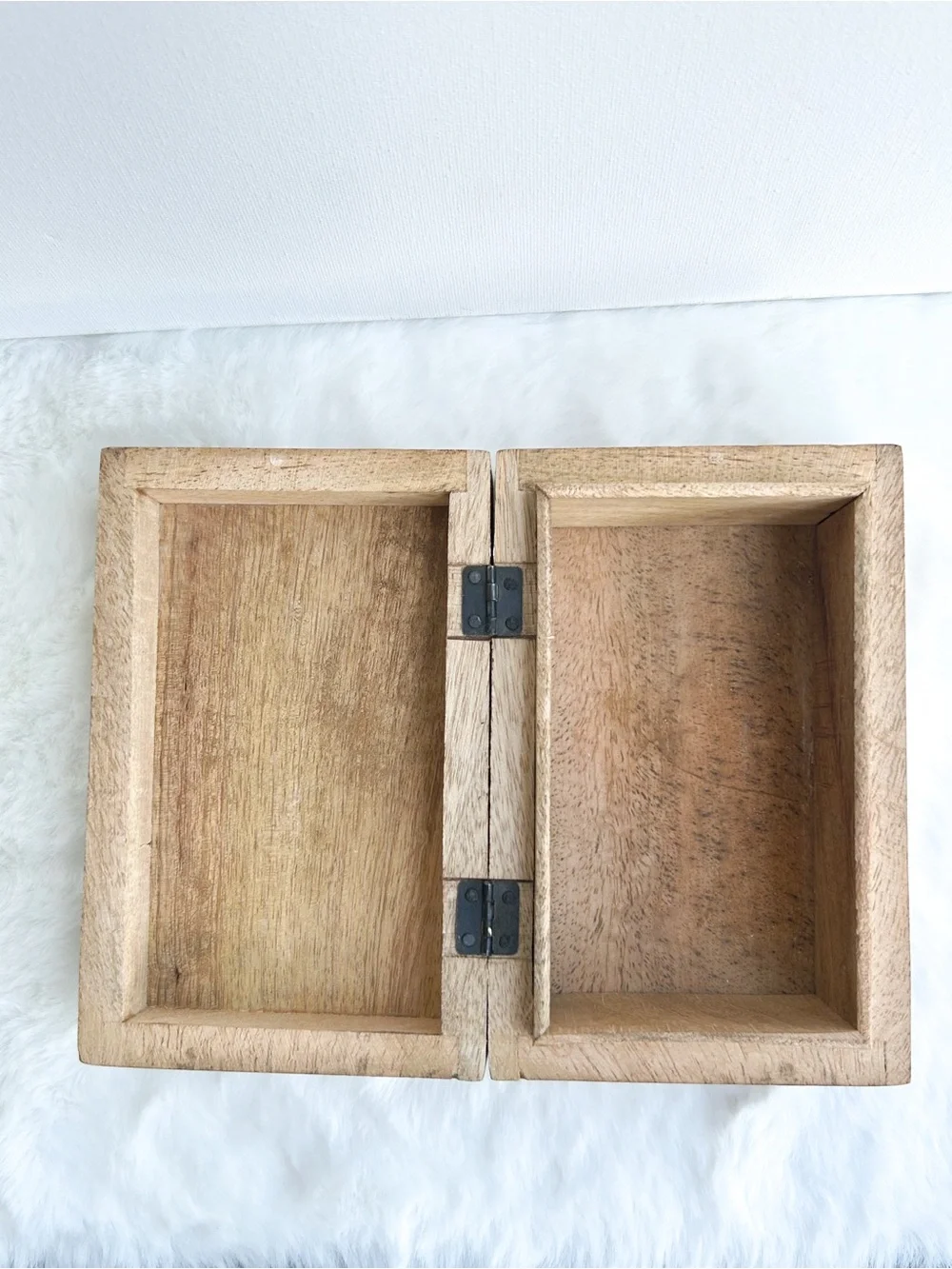 4”x6” Hand Carved Hamsa Wooden Trinket Box | Spiritual Jewelry & Crystal Storage
